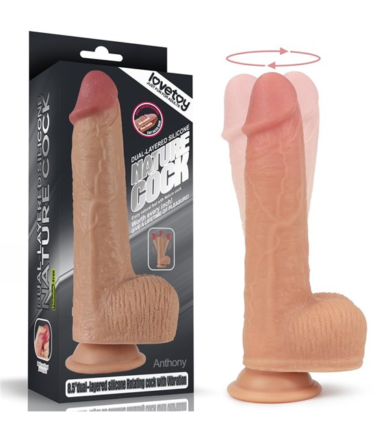 WIBRATOR 8.5  DUAL LAYERED SILICONE ROTATING ANTHONY