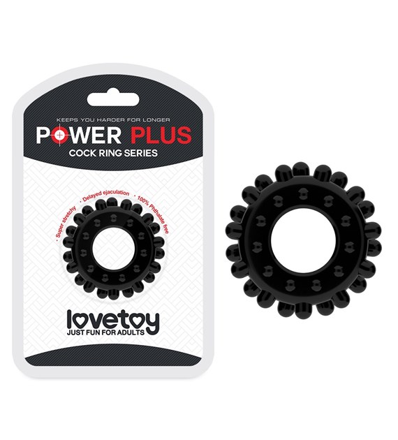 PIERŚCIEŃ POWER PLUS COCKRING CZARNY