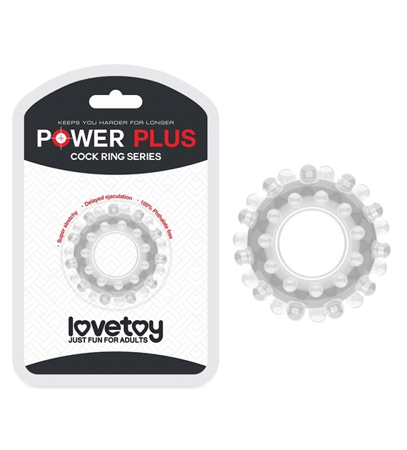 PIERŚCIEŃ POWER PLUS COCKRING PRZEZROCZYSTY