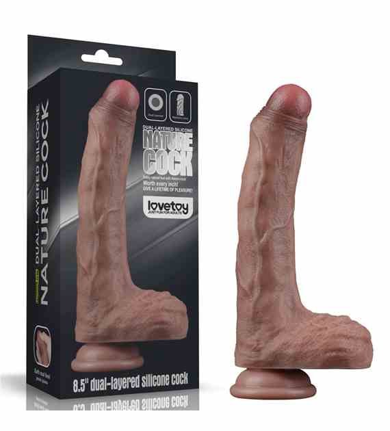 DILDO 8.5'' DUAL LAYERED SILICONE COCK