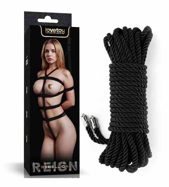 LINA DO KRĘPOWANIA REBELLION EBONY SILKY BONDAGE ROPE