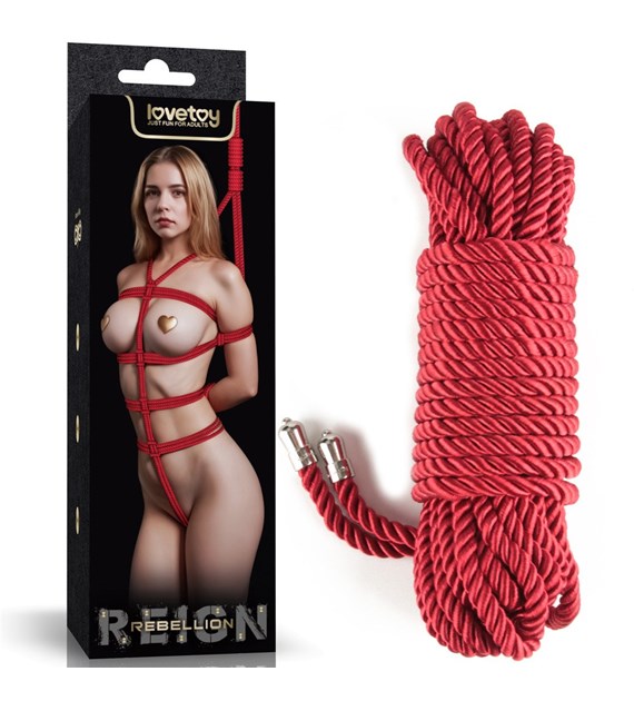 LINA DO KRĘPOWANIA REBELLION CRIMSON SILKY BONDAGE ROPE