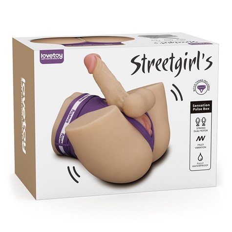REALISTYCZNE TUŁOWIE MASTURBATOR STREETGIRL'S DUAL MOTOR SENSATION PULSE WITH DILDO