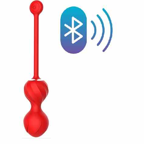 KULKI VAGINAL BALLS REDDISH BLUETOOTH 22 CM GUILTY TOYS