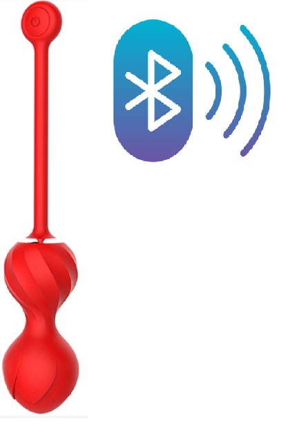VAGINAL BALLS REDDISH BLUETOOTH RED 22 CM GUILTY TOYS