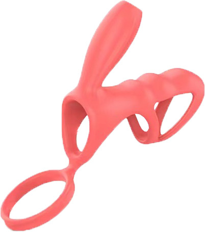 DOUBLE PENIS RING WITH VIBRATION
