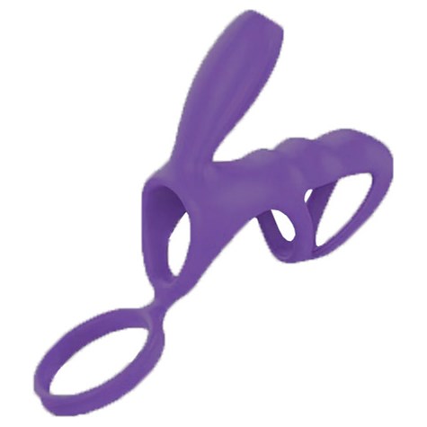 DOUBLE PENIS RING WITH BULLET