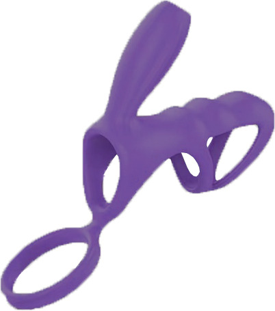 DOUBLE PENIS RING WITH BULLET