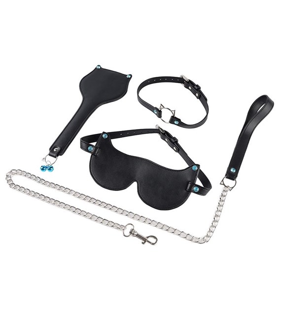 ZESTAW BDSM LADY CAT RHINESTONE 3 PIECES JGF TOYS
