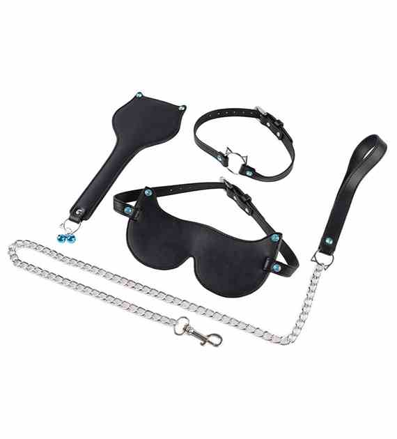 ZESTAW BDSM LADY CAT RHINESTONE 3 PIECES JGF TOYS