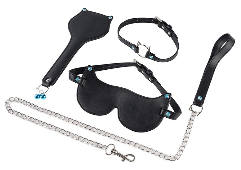 BDSM LADY CAT RHINESTONE 3 PIECES JGF TOYS