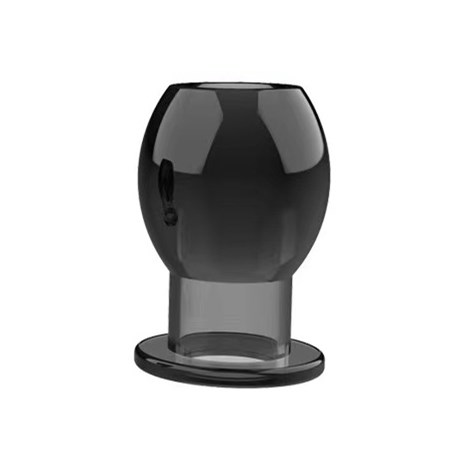 HOLLOW ANAL PLUG  PVC BLACK 6 CM MOKKO TOYS