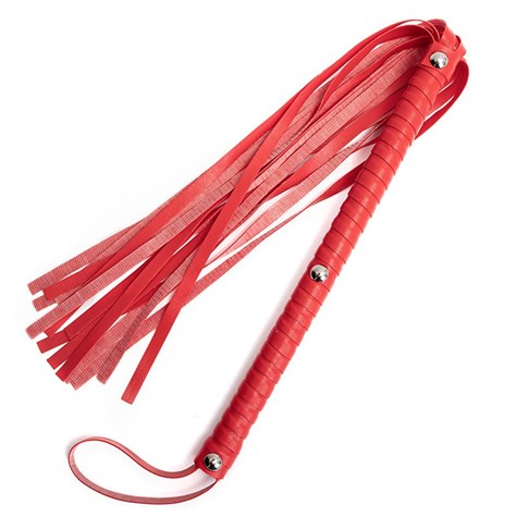 LONG HANDLE WHIP RED 62 CM FETISH LOVE