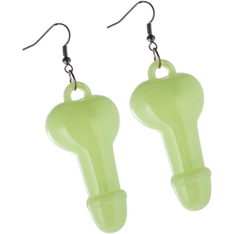 FLUORESCENT PENIS-SHAPED EARRINGS