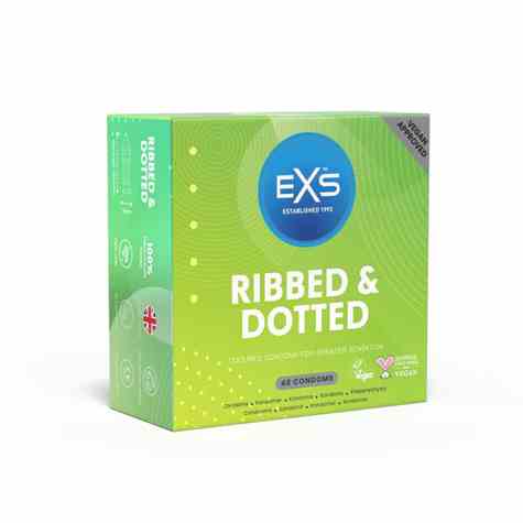 PREZERWATYWY 48 SZT. EXS RIBBED AND DOTTED