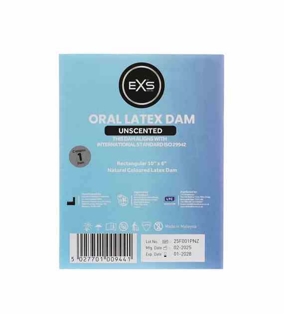 PREZERWATYWY DO SEKSU ORALNEGO EXS ORAL DAM UNSCENTED