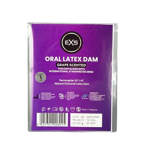 PREZERWATYWY DO SEKSU ORALNEGO EXS ORAL DAM GRAPE SCENT