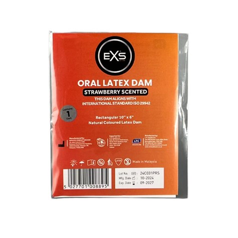 PREZERWATYWY DO SEKSU ORALNEGO EXS ORAL DAM STRAWBERRY SCENT