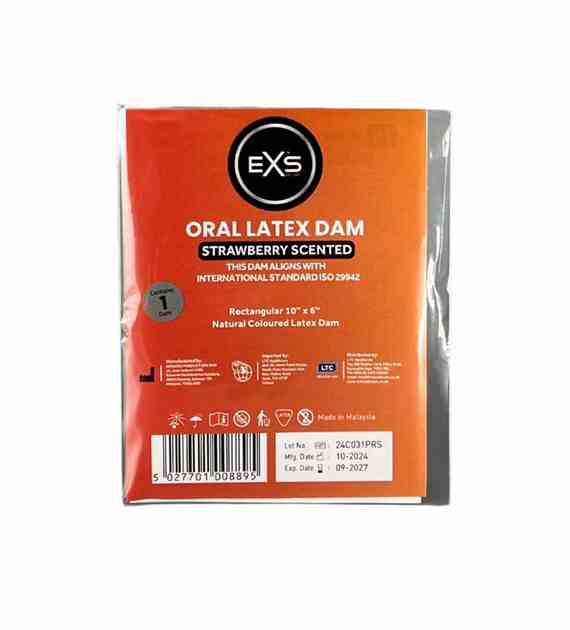 PREZERWATYWY DO SEKSU ORALNEGO EXS ORAL DAM STRAWBERRY SCENT
