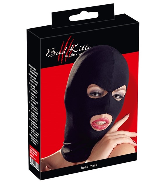 BIELIZNA BDSM HEAD MASK EYES & MOUTH BK