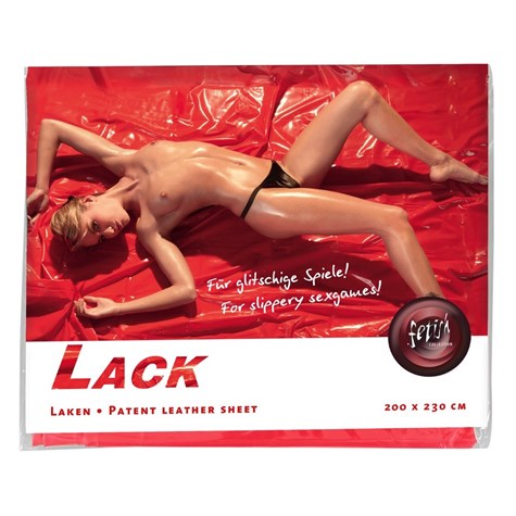 BIELIZNA BDSM VINYL BED SHEET RED 200X230CM