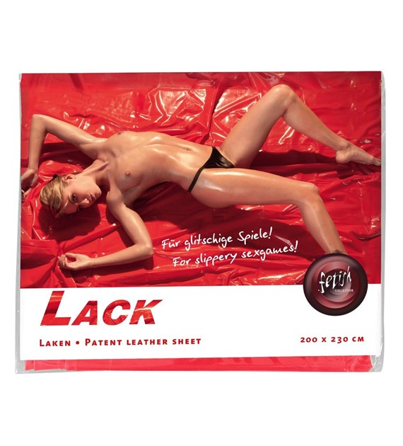 BIELIZNA BDSM VINYL BED SHEET RED 200X230CM