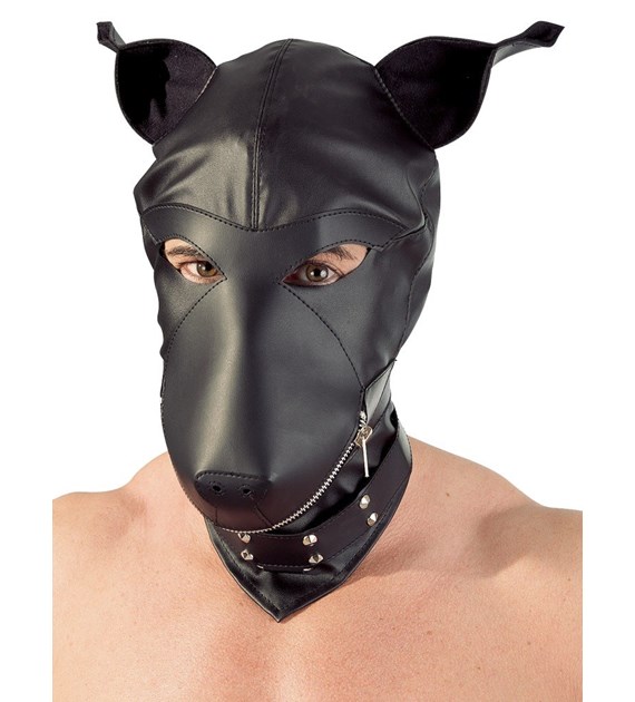 IMITATION LEATHER DOG MASK