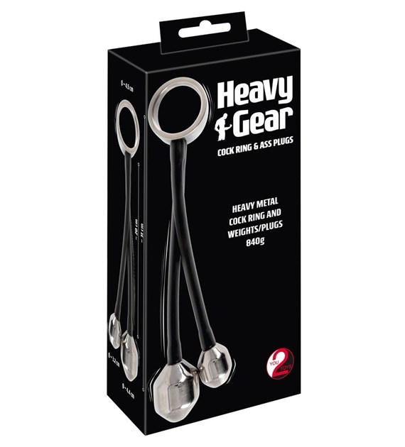 HEAVY GEAR COCK RING & ASS PLUGS