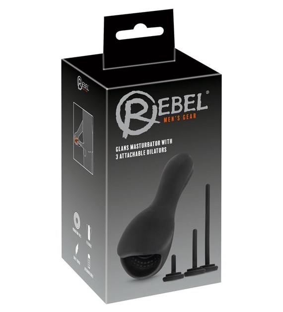 DILATOR GLANS VIBRATOR WITH 3 ATTACHABLE DILATORS