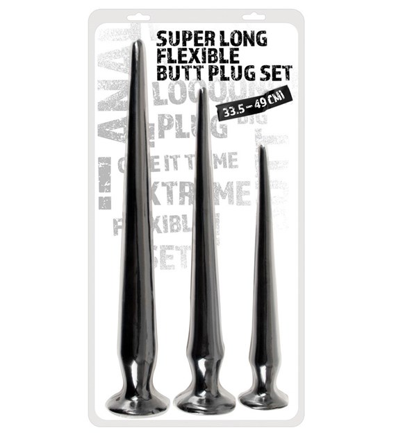SUPER LONG FLEXIBLE BUTT PLUG SET