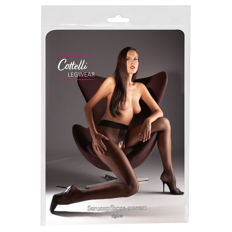 RAJSTOPY CROTCHLESS TIGHTS BLACK L