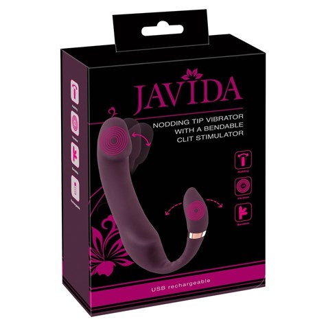 NODDING TIP VIBRATOR WITH BENDABLE CLIT STIMULATIO