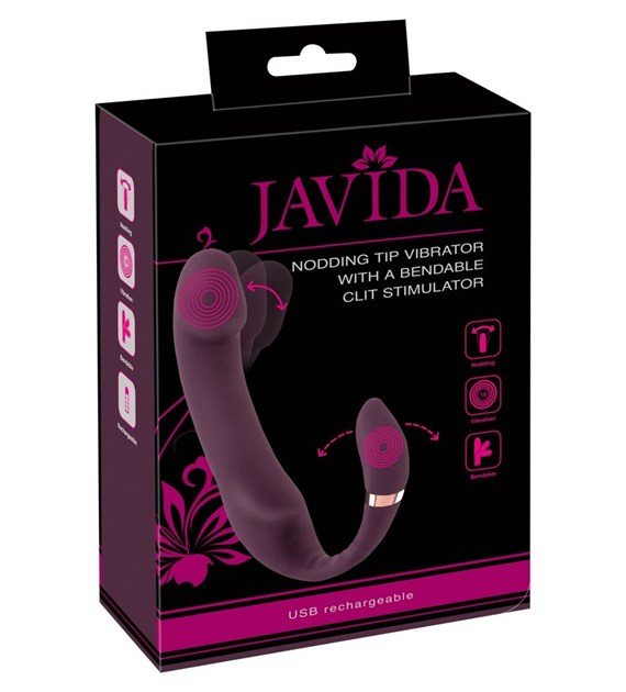 NODDING TIP VIBRATOR WITH BENDABLE CLIT STIMULATIO
