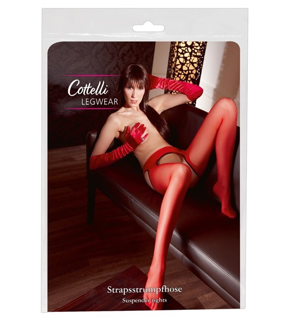 RAJSTOPY SEX TIGHTS RED L/XL