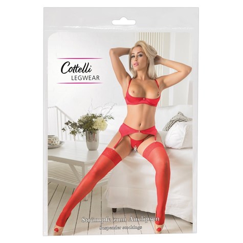 POŃCZOCHY STOCKINGS RED 4