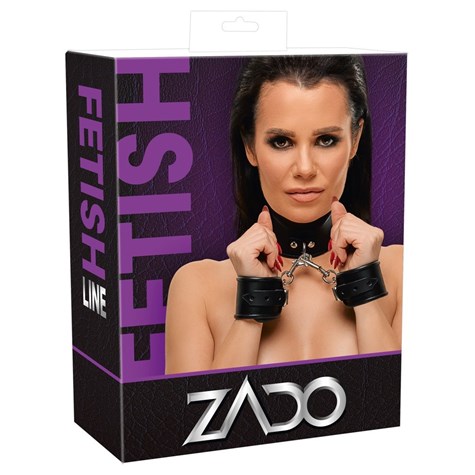 LEATHER NECK AND HAND CUFFS