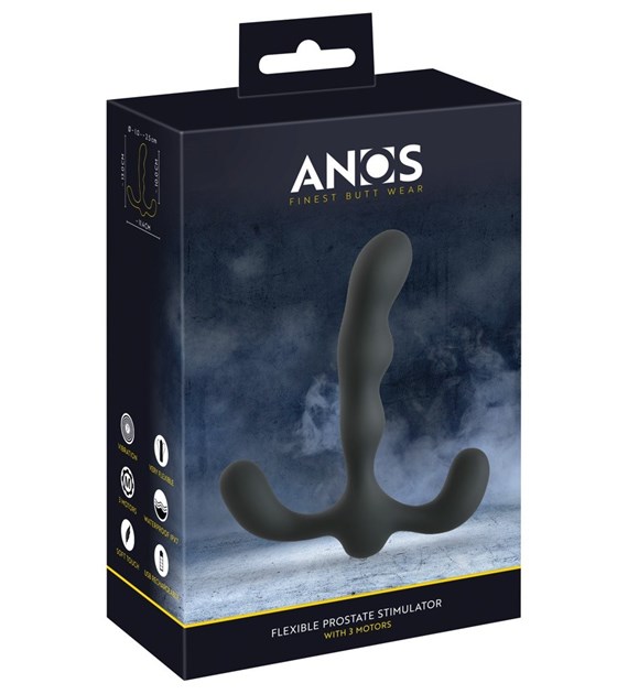 FLEXIBLE PROSTATE STIMULATOR WITH 3 MOTORS