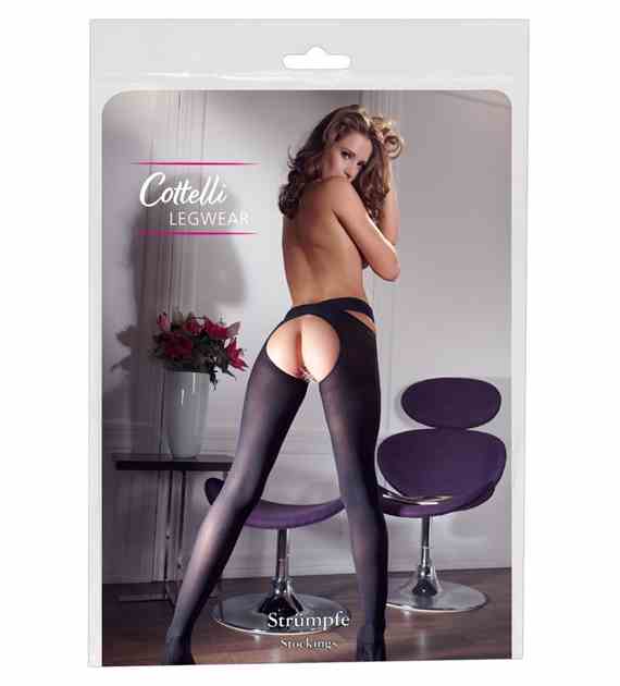 POŃCZOCHY STOCKINGS BLACK L/XL