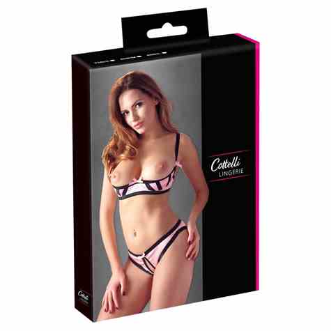 ZESTAW HALF-CUP BRA SET ROSE 75B/S