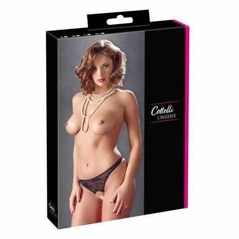 MAJTKI LACE G-STRING PEARLS L