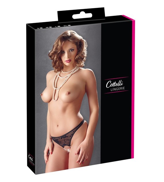 MAJTKI LACE G-STRING PEARLS L