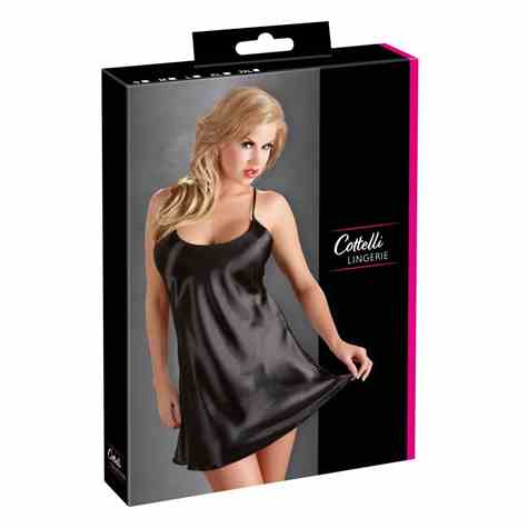 KOSZULKA SATIN CHEMISE BLACK L