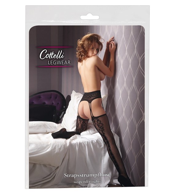 POŃCZOCHY SUSPENDER BELT + STOCKI L/XL