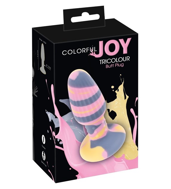 TRICOLOUR BUTT PLUG