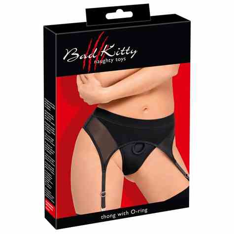 MAJTKI BAD KITTY SUSPENDER THONG L
