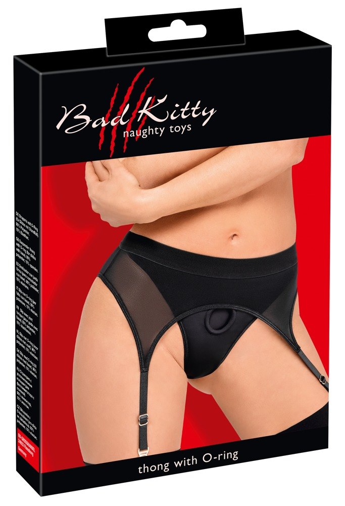 MAJTKI BAD KITTY SUSPENDER THONG 2XL