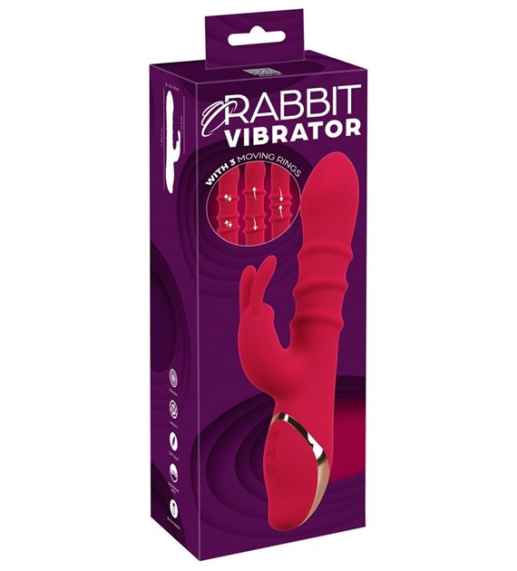 RABBIT VIBRATOR WITH 3 MOVING RINGS
