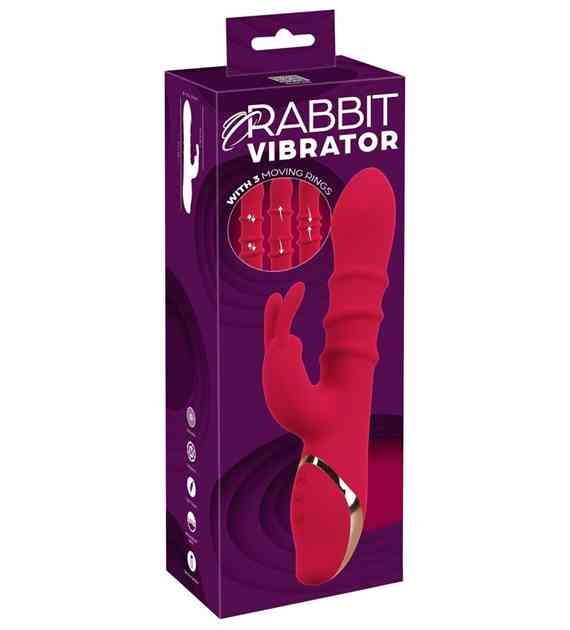 RABBIT VIBRATOR WITH 3 MOVING RINGS