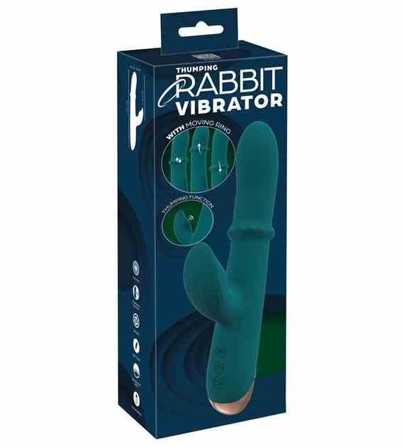 THUMPING RABBIT VIBRATOR WITH MOVING RING