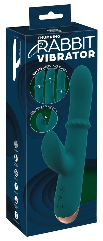 THUMPING RABBIT VIBRATOR WITH MOVING RING